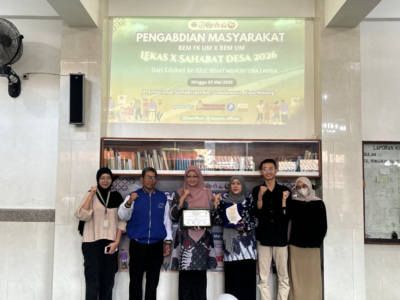 LEKAS X SAHABAT DESA 2026: Kolaborasi Mahasiswa UM Hadirkan Edukasi dan Skrining Kesehatan bagi Lansia
